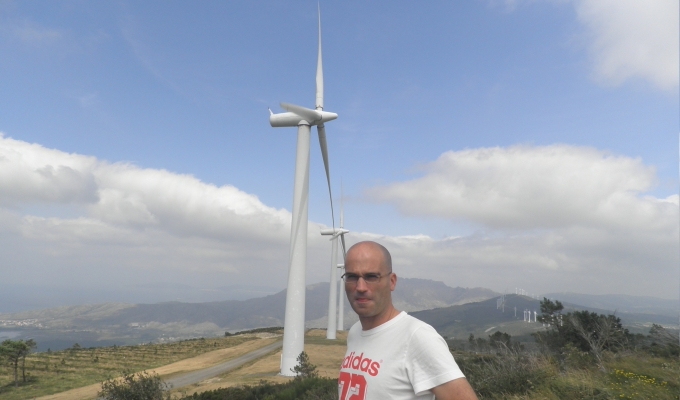 Parque eólico en Carnota (La Coruña)